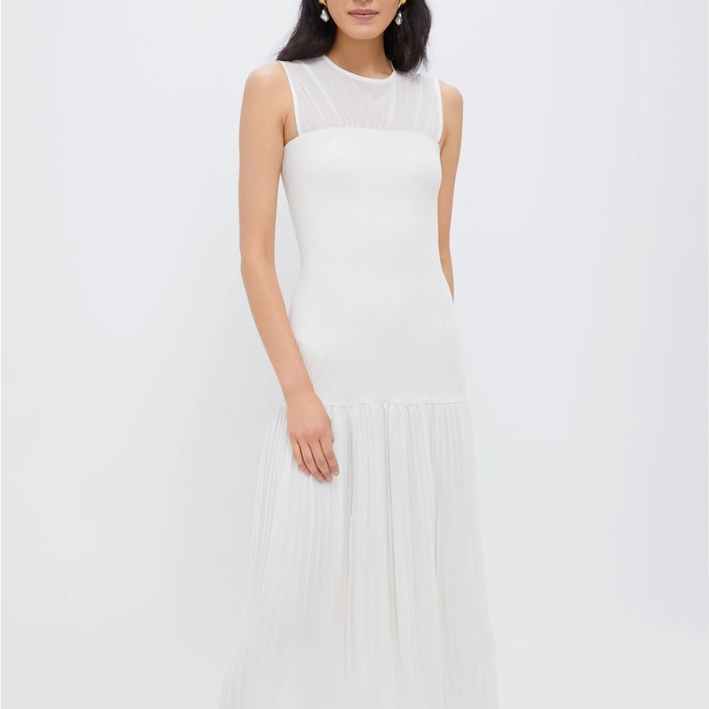 Tuckernuck Moon River Cream Pleated Dress